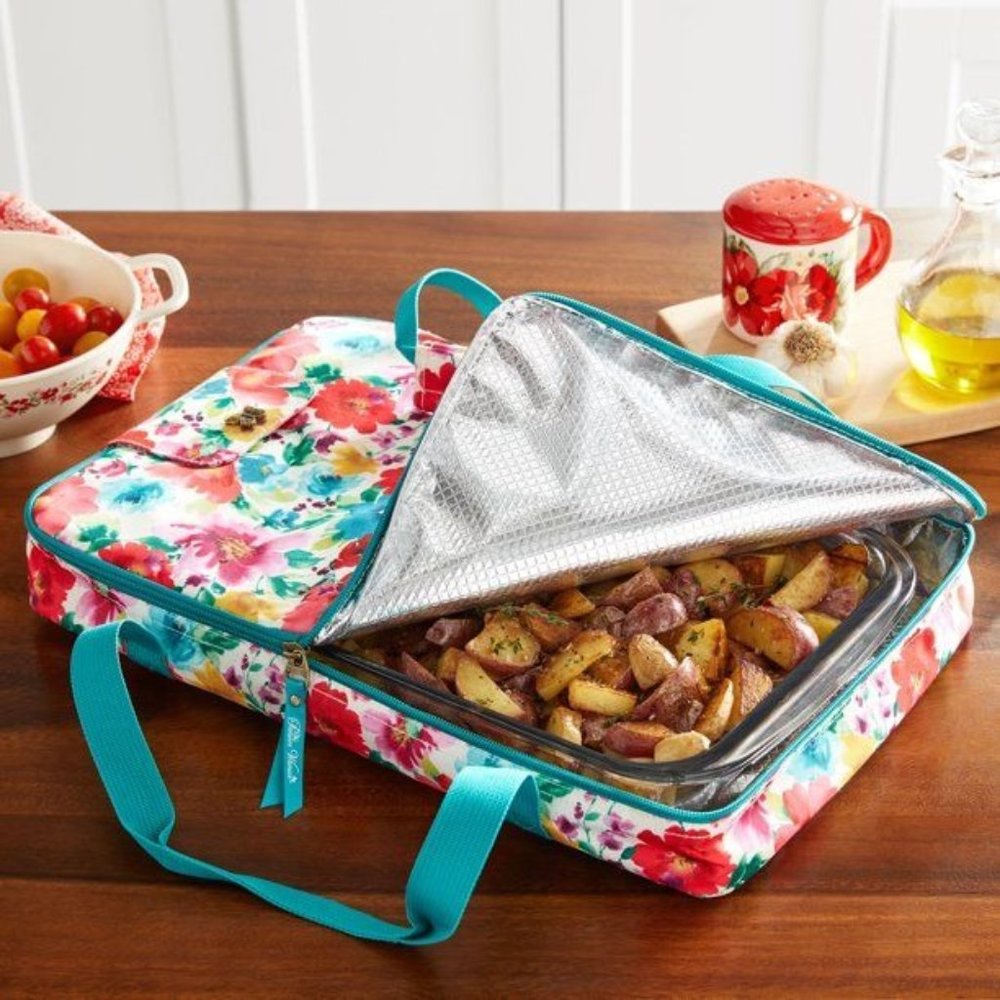 The Pioneer Woman Breezy Blossom Insulated Baker Foldable Tote
